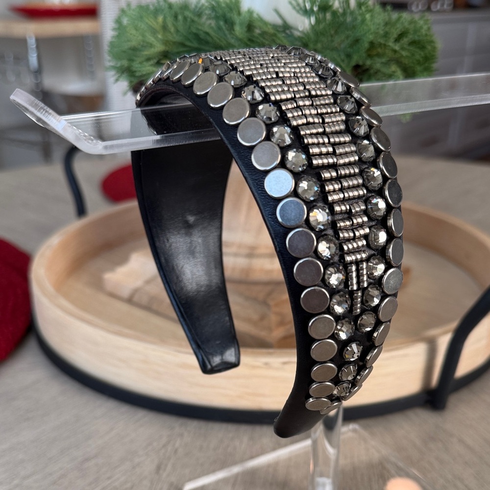 Gucci Leather Beaded Headband
